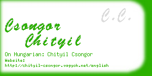 csongor chityil business card